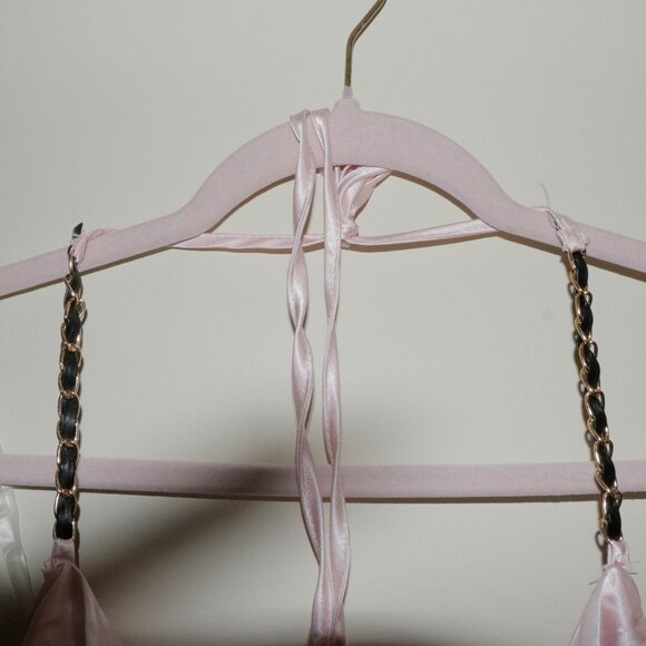 LIGHT PINK SATIN HALTER - Picture 8 of 11